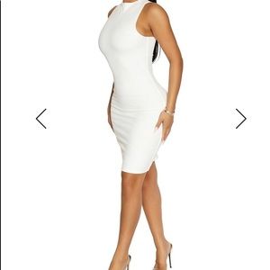 Naked Wardrobe, NWT, sleeveless, move turtleneck knee length dress